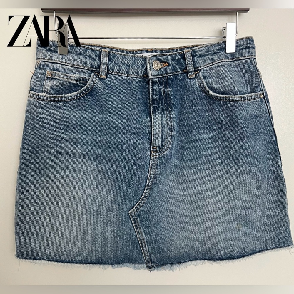 🆕ZARA Denim Collection Mini Skirt | Color: Blue | Size: M-28